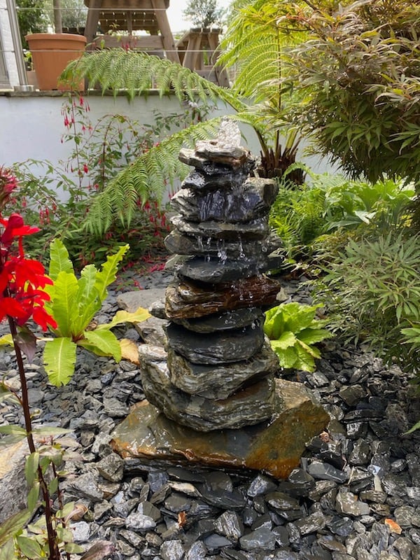 600mm Slate Pyramid Water Feature | Welsh Slate Water Features 03 2