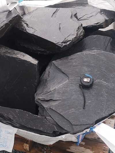 Black Slate Rockery Bulk Bag