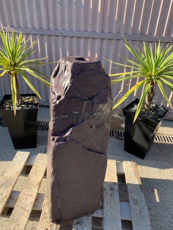 Drilled Slate Monolith Water Feature 3 | Welsh Slate Water Features