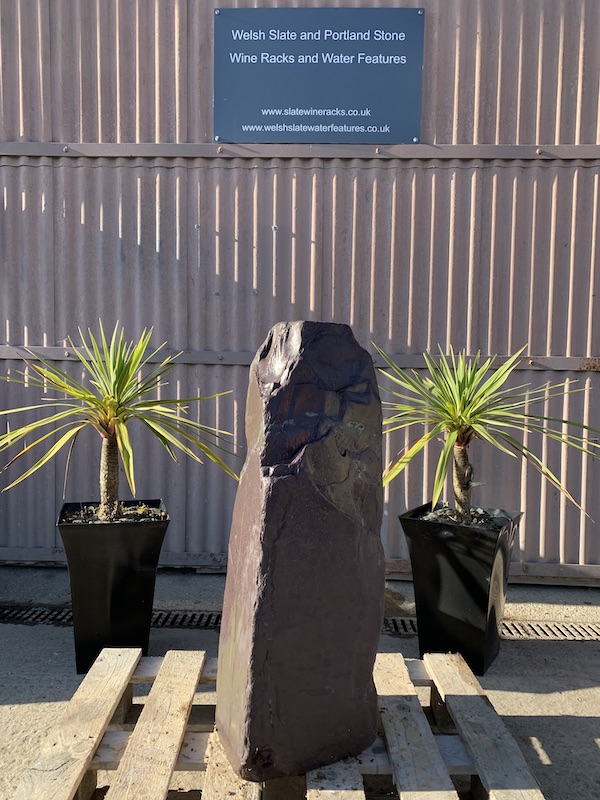 Drilled Slate Monolith Water Feature