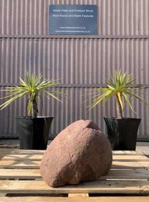 Large Drilled Red Boulder