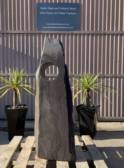 Slate Monolith Window Stone Water Feature