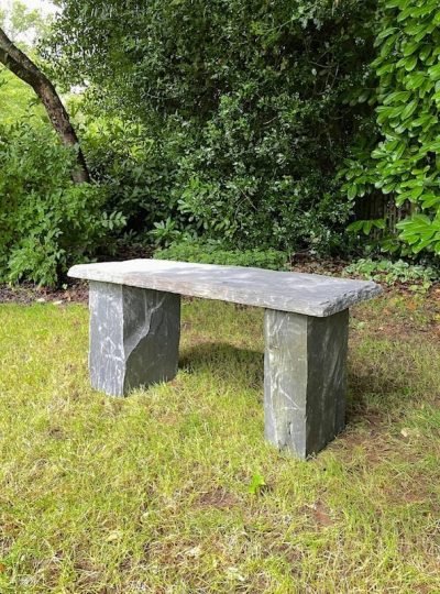 outdoor bench crafted from three slabs of real Welsh Slate