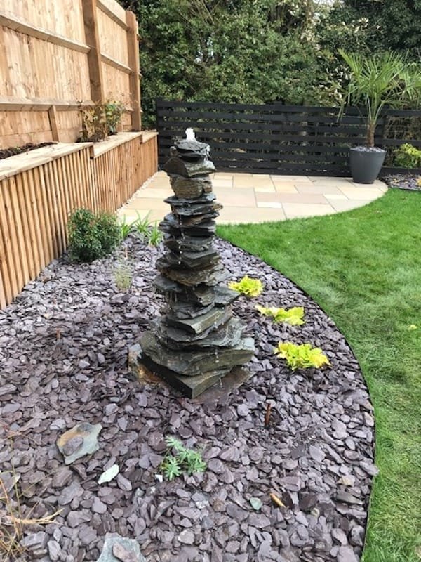 1050mm Slate Pyramid Customer Photo | Welsh Slate Water Features