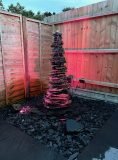 1500mm Slate Pyramid Red LED | Welsh Slate Water Features