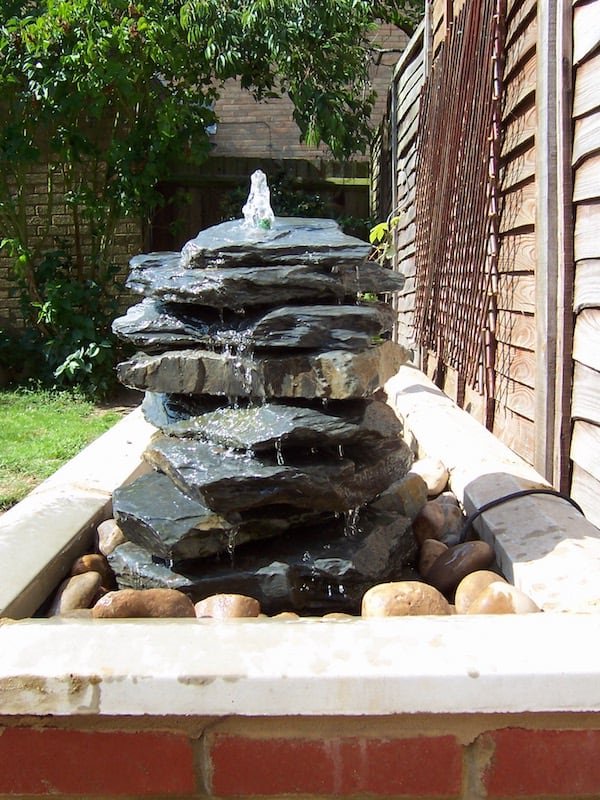 Slate Pyramid Water Feature Example 01