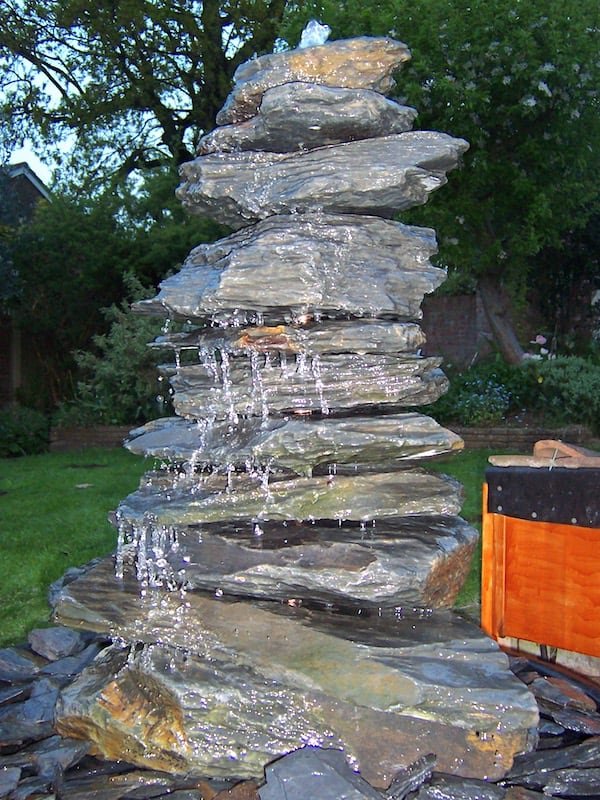 Slate Pyramid Water Feature Example 03