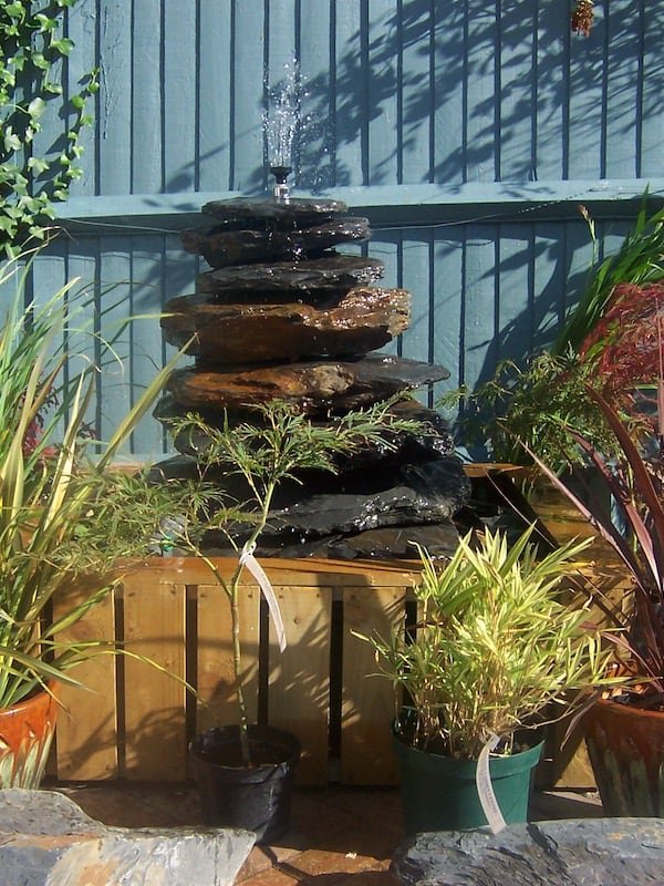 Slate Pyramid Water Feature Example 08