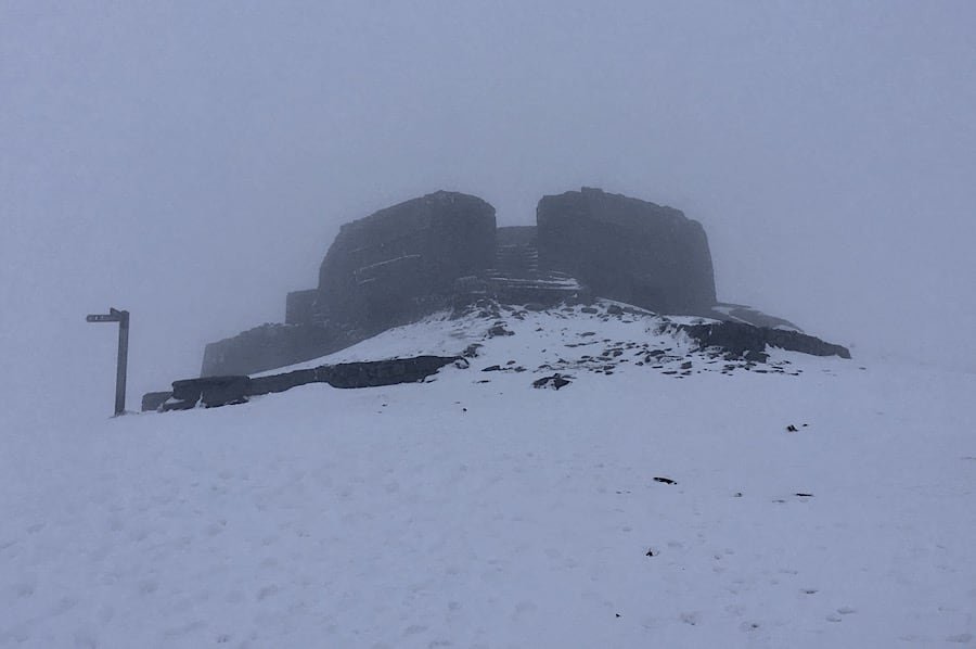 Jubilee Tower in Winter | Welsh Slate Water Features