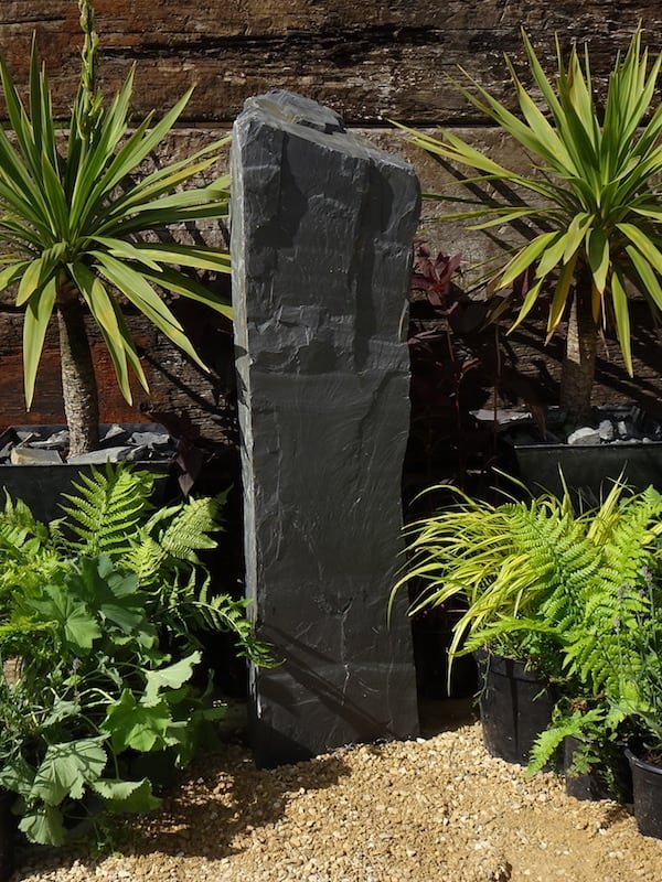 Slate Monolith SM90 Standing Stone | Welsh Slate Water Features 02