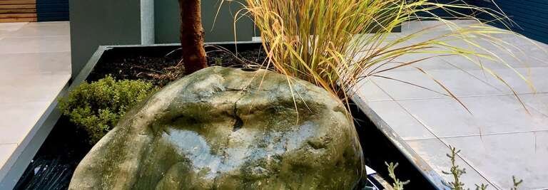 Modern Boulder Case Study | Welsh Slate Water Features