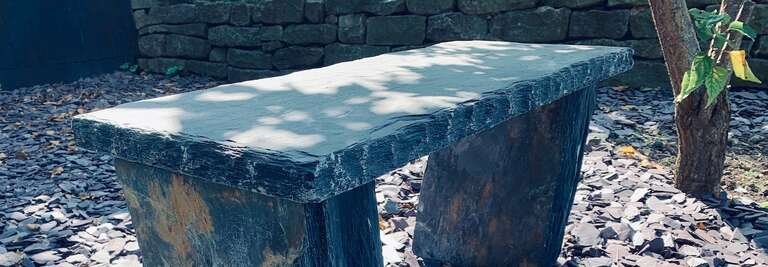 Slate Bench Case Study | Welsh Slate Water Features