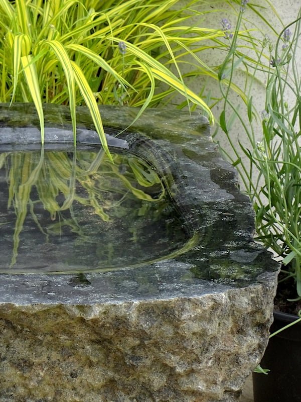 Unique Polished Stone Bird Bath SBB4 | Welsh Slate Water Features 02