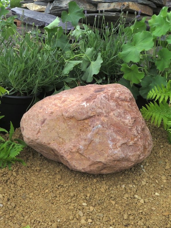 Pink Granite Boulder GB27 Water Feature | Welsh Slate Water Features 04