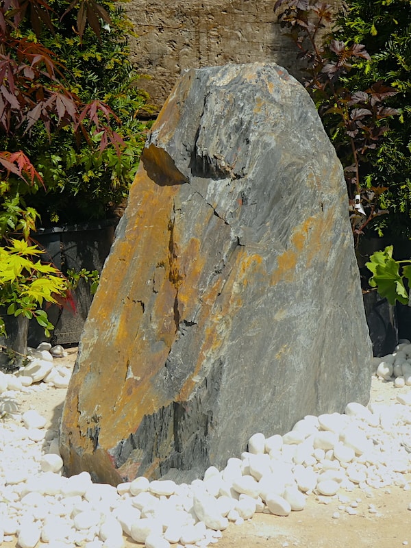 Japanese Monolith JM32 Standing Stone | Welsh Slate Water Features 06