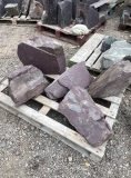 5 X Plum Rockery Pieces | Welsh Slate Water Features 1