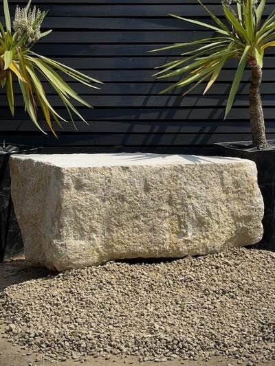 Stone patio bench discount