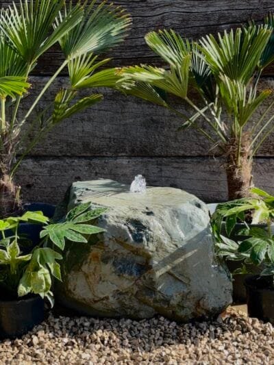 Glacial Boulder SB137 Water Feature | Welsh Slate Water Features 02