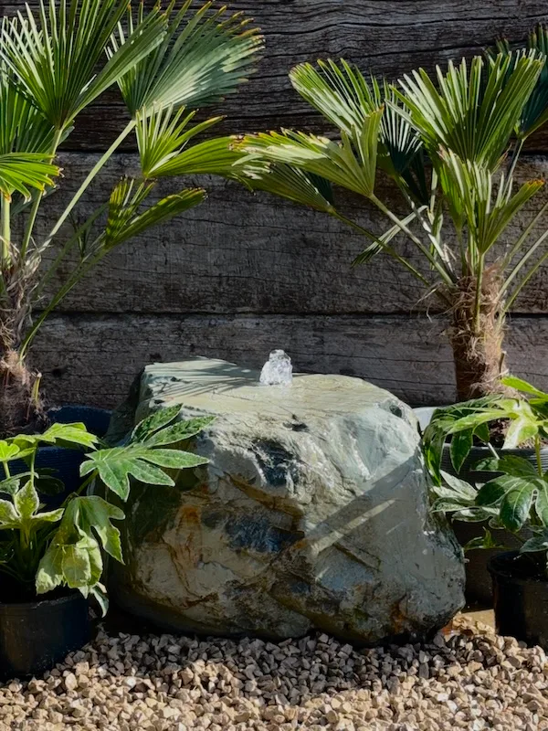 Glacial Boulder SB137 Water Feature | Welsh Slate Water Features 02