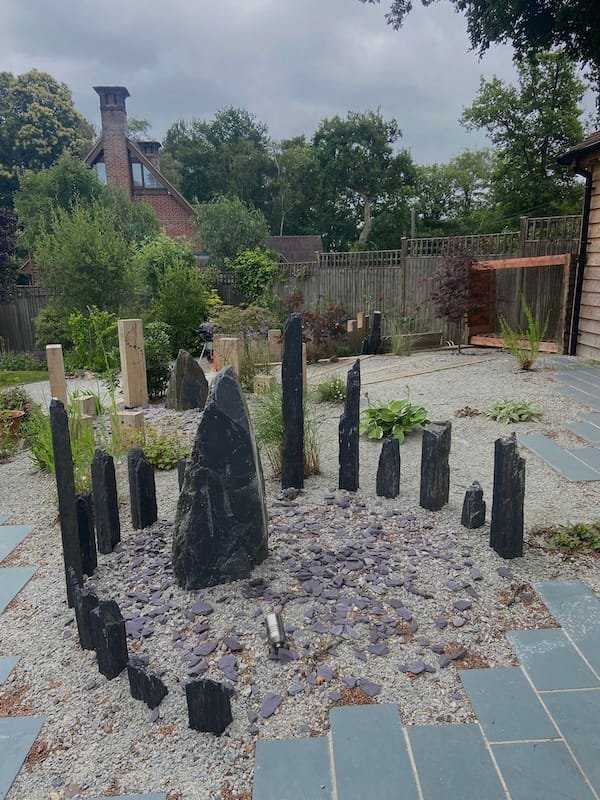Chilworth Slate Monolith Case Study | Welsh Slate Water Features 01