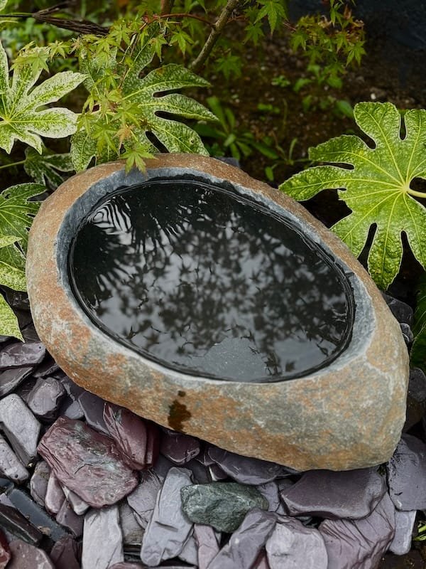 Stone Bowl Bird Bath SBB28 | Welsh Slate Water Features 06 Stone Bowl Bird Bath SBB28 | Welsh Slate Water Features 06