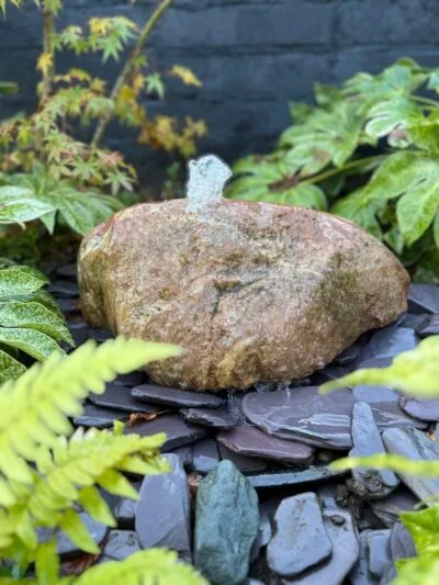 Glacial Boulder Water Feature SB191 | Welsh Slate Water Features 08