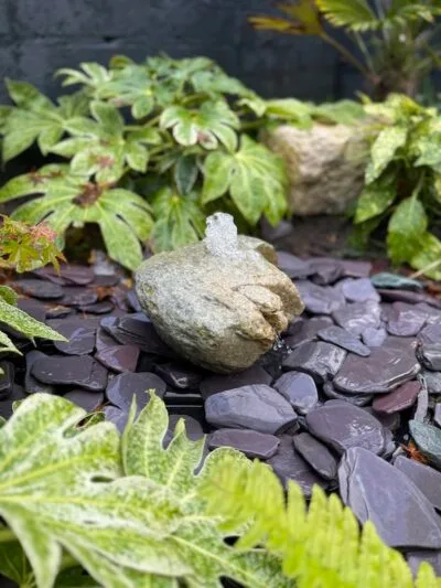 Glacial Boulder Water Feature SB195 | Welsh Slate Water Features 04