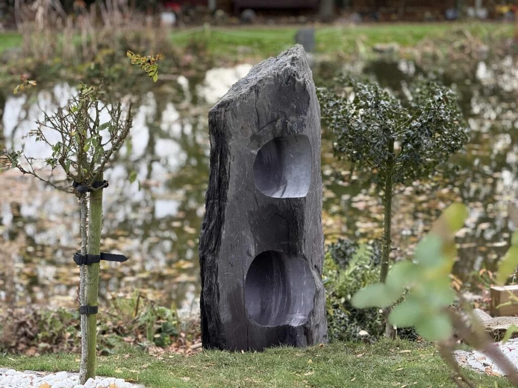 Slate Hololith Memorial Stone | Welsh Slate Water Features 01
