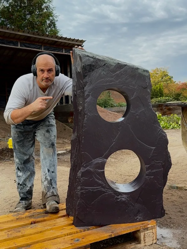 Slate Hololith Memorial Stone | Welsh Slate Water Features 01