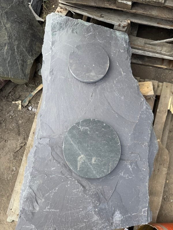 Slate Hololith Memorial Stone | Welsh Slate Water Features 01