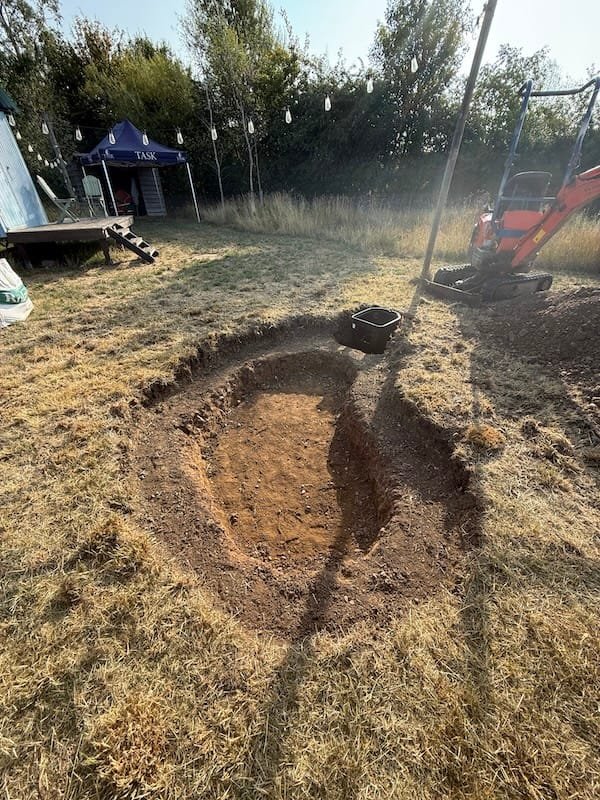 Digging out for an Ecosystem Pond