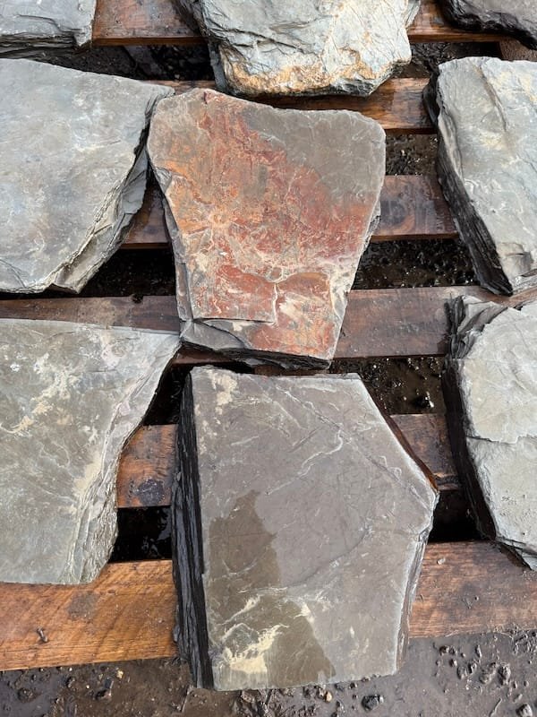 Slate Stepping Stones Pack of 9 | Welsh Slate Water Features 23 Slate Stepping Stones Pack of 9 | Welsh Slate Water Features 23