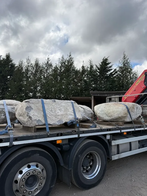 Transporting Stone Boulders