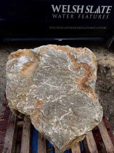 Water-Worn Stone Boulder SB239 | Welsh Slate Water Features 01